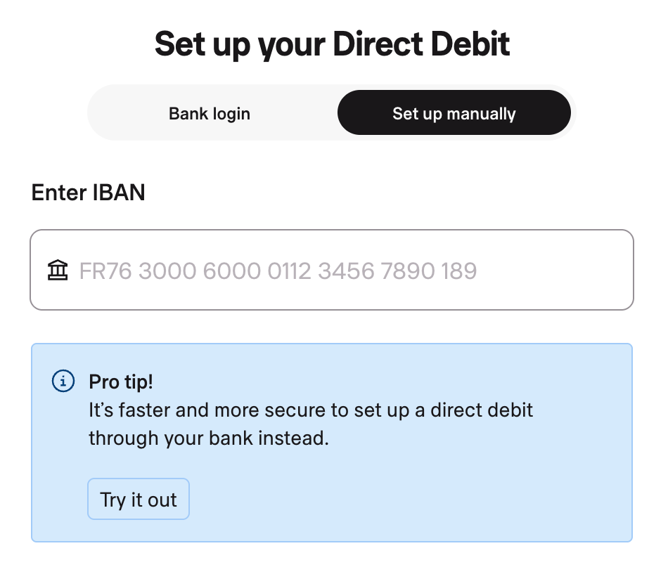 The different ways to create direct debit mandates